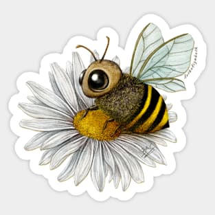 Bee and Daisy Sticker